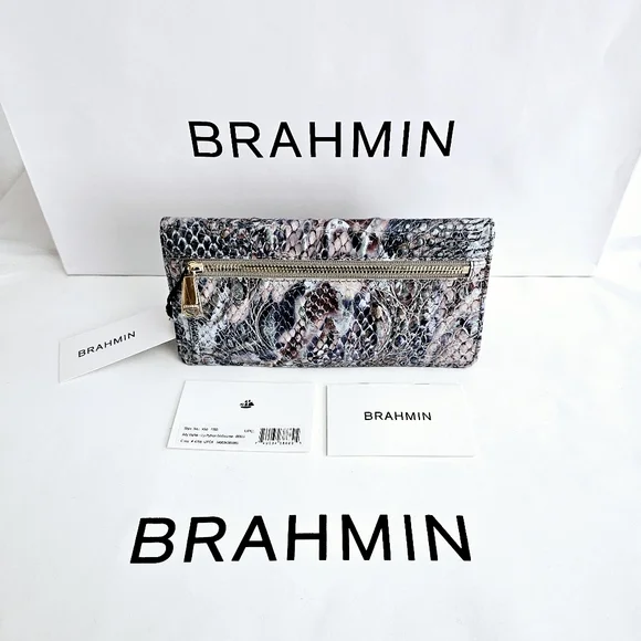 NWT Brahmin ICY PYTHON Ady Wallet